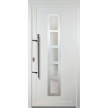Puertas de casa clásico modelo 51, dentro: blanco, fuera: blanco ancho: 108cm, altura: 200cm chapa izquierda