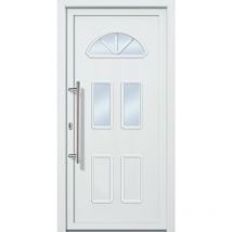 Puertas de casa clásico modelo 44, dentro: blanco, fuera: blanco ancho: 88cm, altura: 200cm chapa izquierda