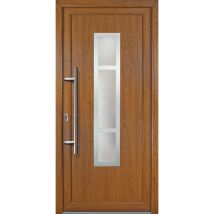 Meeth - Puertas de casa exclusivo modelo 87, dentro: blanco, fuera: golden oak ancho: 88cm, altura: 208cm chapa izquierda