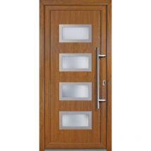 Meeth - Puertas de casa exclusivo modelo 92, dentro: blanco, fuera: golden oak ancho: 108cm, altura: 208cm chapa derecha