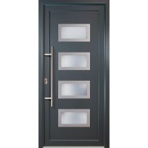 Meeth - Puertas de casa exclusivo modelo 92, dentro: blanco, fuera: titan ancho: 88cm, altura: 200cm chapa izquierda