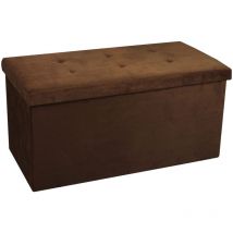 Hobag - Puf de almacenamiento Asiento extra ble para acceder a un espacio de almacenamiento. - chocolate
