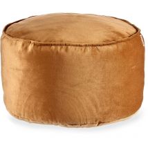 Gepolsterter Hocker aus Samt, Ø 60 cm