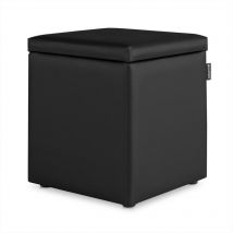Puff Cubo Arcón Polipiel Negro 1 UNIDAD Negro