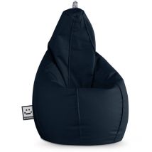Happers - Puff Pera Polipiel Exterior Azul Oscuro xl
