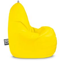 Happers - Pouf Poire Relax Similicuir Indoor Jaune xl