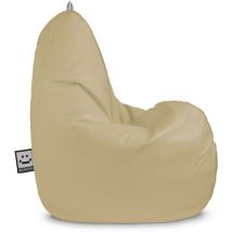 Happers - Pouf Poire Relax Similicuir Indoor Beige xl