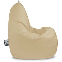 Happers - Pouf Poire Relax Similicuir Écru Enfant Écru