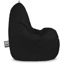 Pouf Poire Relax Similicuir Noir Enfant Noir