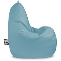 Happers - Pouf Poire Relax Similicuir Indoor Bleu Ciel Enfant