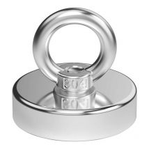 Puissant aimant neodyme diamètre 48 mm 75KG force de traction pour l'industrie et la science, pêche magnétique