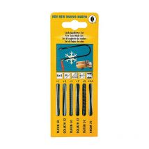 Assortimento di lame per seghetto da traforo 24 pezzi per archi per sega a mano per ho / metallo haunstetter