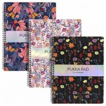 Pukka - Bloom A4 Plus Jotta Book Round Cones Assoted Designs (Pack 3) 9497(AST)-BL
