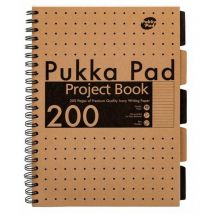 Pukka Kaft A4 200 Page Poject Book (Pack 3) 9566-KRA