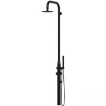 Schwarze Wandmontierte Außendusche Aus e Cm 183x6x40 Sined Doccia Pula Parete Nera