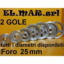 Altro – Puleggia in Alluminio 25 mm 2 Gole Sezione A – Diametro Esterno 98 mm
