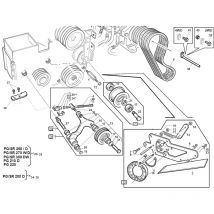 Puleggia ritegno cinghie premontata pg originale Gianni Ferrari bfb 95302101700