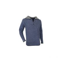 Pull col camionneur bleu foncé - Couleur Bleu foncé - Taille Vêtement xl