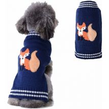 Pull de Noël pour chien à motif de dessin animé (Renard (m) Fei Yu