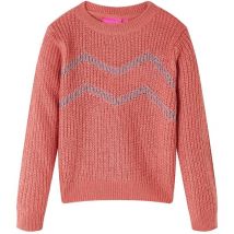 Pull-over tricoté pour enfants rose moyen 116