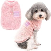 Jalleria - Pull-Overs en Polaire pour Petits Chiens Manteau d'hiver Chaud Doux et Pelucheux avec Anneau en d pour Harnais et Laisse Chiot Chien/Chat