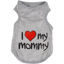 Pull pour chien de compagnie, costume de chiot, mignon, j'aime maman, chemise