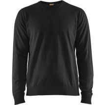 Pull tricoté de travail 35901 - Noir l