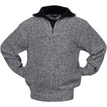 Pullover taille xxl noir/blanc moucheté 100 % polyacrylique