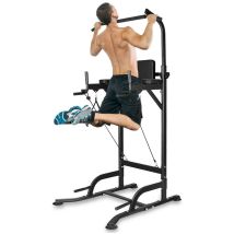 Bigzzia - Pullup Barre De Traction Ajustable Musculation Dips Station - Power Tower Barre De Traction Pour Musculation À Domicile, 150 Kg