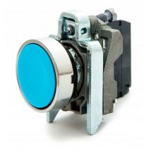 Schneider Electric - harmony XB4 - botón plano, azul, sin retroiluminación, metal, sin contacto