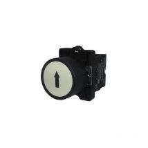 Pulsador blanco (con inscripción ' ') con retorno 1 na 22mm