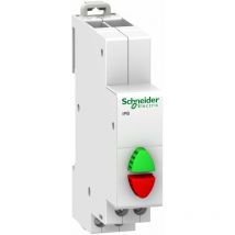 Acti9, iPB bouton-poussoir double 1 no vert + 1 nf rouge 20A 230VCA - A9E18034