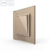 Bouton poussoir, cadre doré