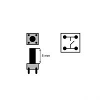 Pulsador Tacto 6x6mm Altuta Total 13mm TACT-613N-F