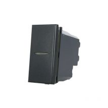 Pulsante Assiale 1P 16A Nero Compatibile Bticino Axolute