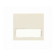 Ave pulsante con targhetta portanome per scatola tonda bianca 45988s