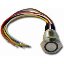 Pulsante illuminato in acciaio inox no/nf Evicom txbpno/nfe