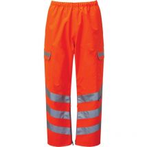 Hi-vis Trousers, Waterproof, Orange, 2XL L31' - Pulsar