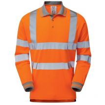 Pulsar PR470 Pulsarail L/S Polo Shirt Hi-Vis Orange (3XL)