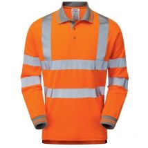 Pulsar PR470 Pulsarail L/S Polo Shirthi-Vis Orange (S)