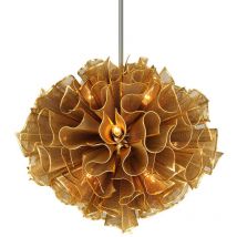 Pulse Suspension 12 Lumières Feuille d'Or