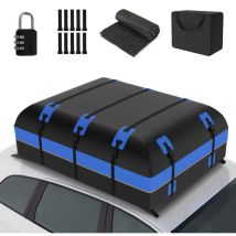 Coffre de toit voiture 585L Imperméable pour voyage, Matériau 500D, 130x100x45cm, Sac à Bagages Résistant aux Intempéries, Adapté aux Voitures,