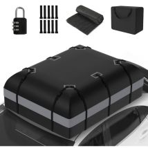 Coffre de toit voiture 585L Imperméable pour voyage, Matériau 500D, 130x100x45cm, Sac à Bagages Résistant aux Intempéries, Adapté aux Voitures,