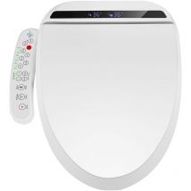 Puluomis - Electronic Smart Bidet Toilet Seat with Warm Air Drying, Heated Seat Bidet with Self-Cleaning Nozzle Adjustable Warm Water Power Saving,