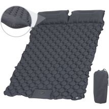 Matelas de couchage camping auto-gonflable avec pompe à pied, matelas pneumatique épaissi 190x120x5 cm, tapis de couchage ultra-léger, résistant à