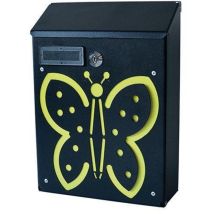 Mille – Briefkasten 'Schmetterling' – Schmiedeeisen – 21 cm x 8 cm x 30 cm