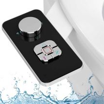 Pulvérisateur Bidet non électrique avec double buses rétractables autonettoyantes - Nettoyage avant et arrière - Bouton poussoir réglable pour eau