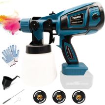 Mawiron - Pulvérisateur De Peinture Sans Fil – Pulvérisateur De Peinture Pedony Hvlp Avec 3 Buses, Récipient De 900 Ml Pour Peindre Les Murs, Plafonds