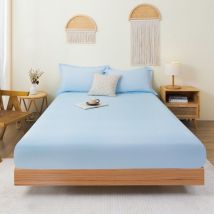 Dripex - Surmatelas Couvre-lit de couleur unie, simple et confortable, doux pour la peau, avec protection anti-poussière Literie(150cmx200cm)