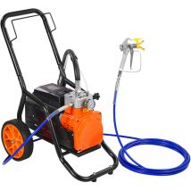 Mophorn - Pulverizador de pintura sin aire con diafragma pulverizador de pintura sin aire con carrito de eficiencia de 1700 w, pulverizador de